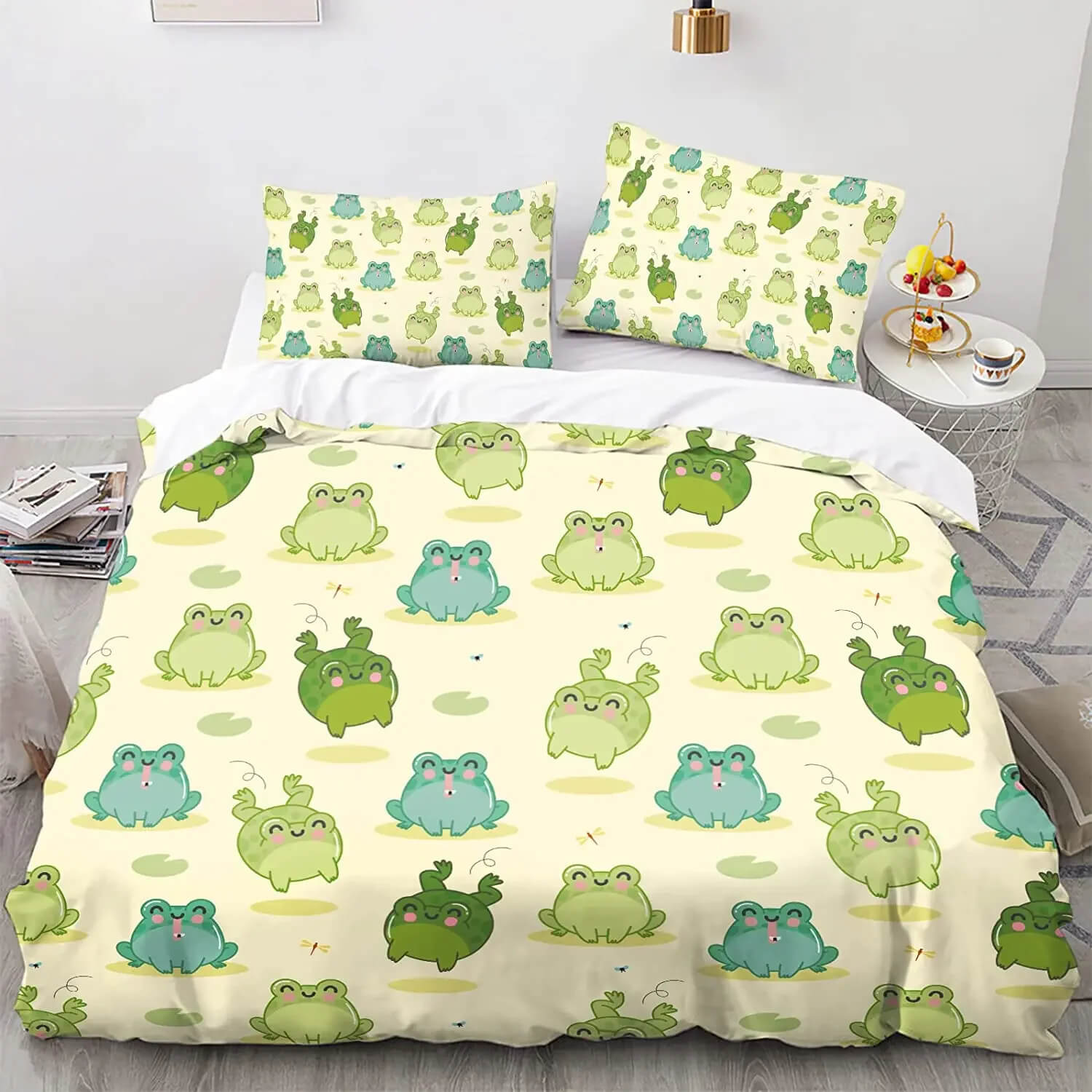 Cartoon frog bedding set