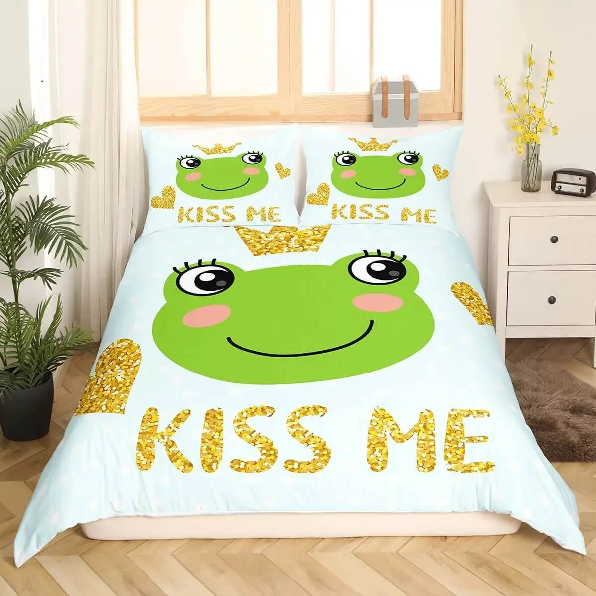 Frog bedding set for kids