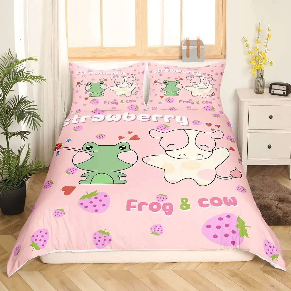 Frog themed kids bedding