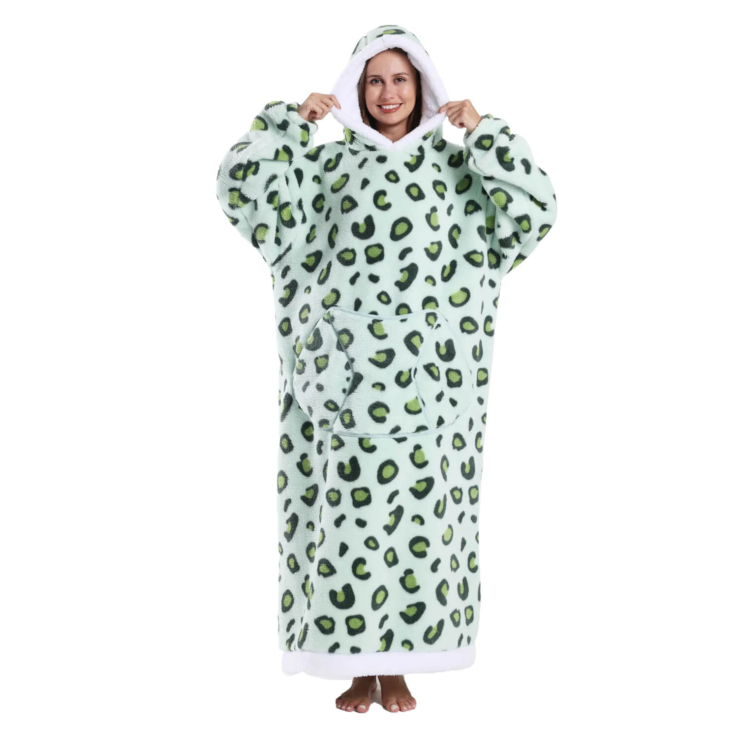Fruit Green Long Hoodie Blanket