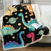Galaxy Dinosaurs Throw Blanket My Store