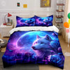 Galaxy Wolf Rose Duvet Cover My Store