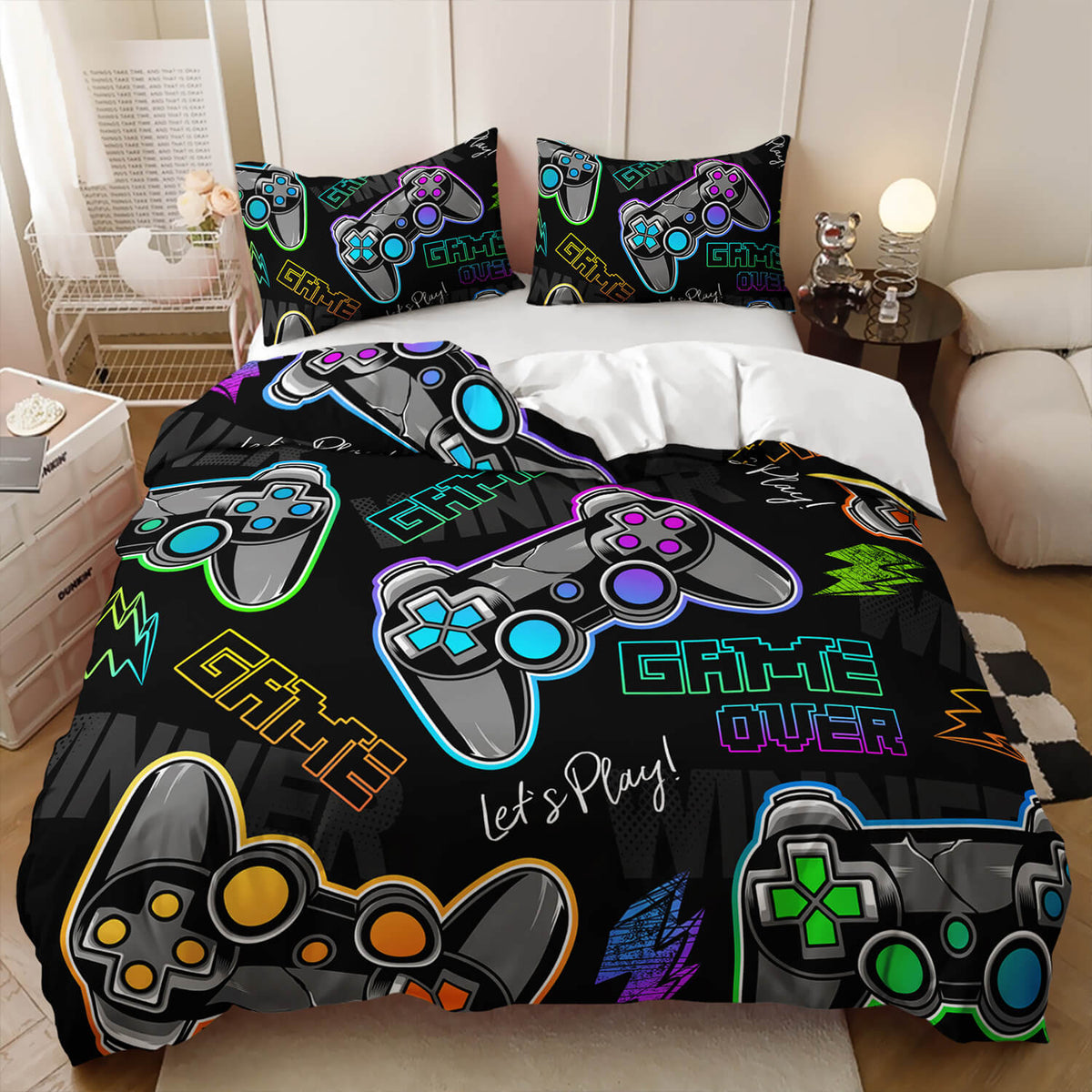 3D gaming bedroom décor doona cover