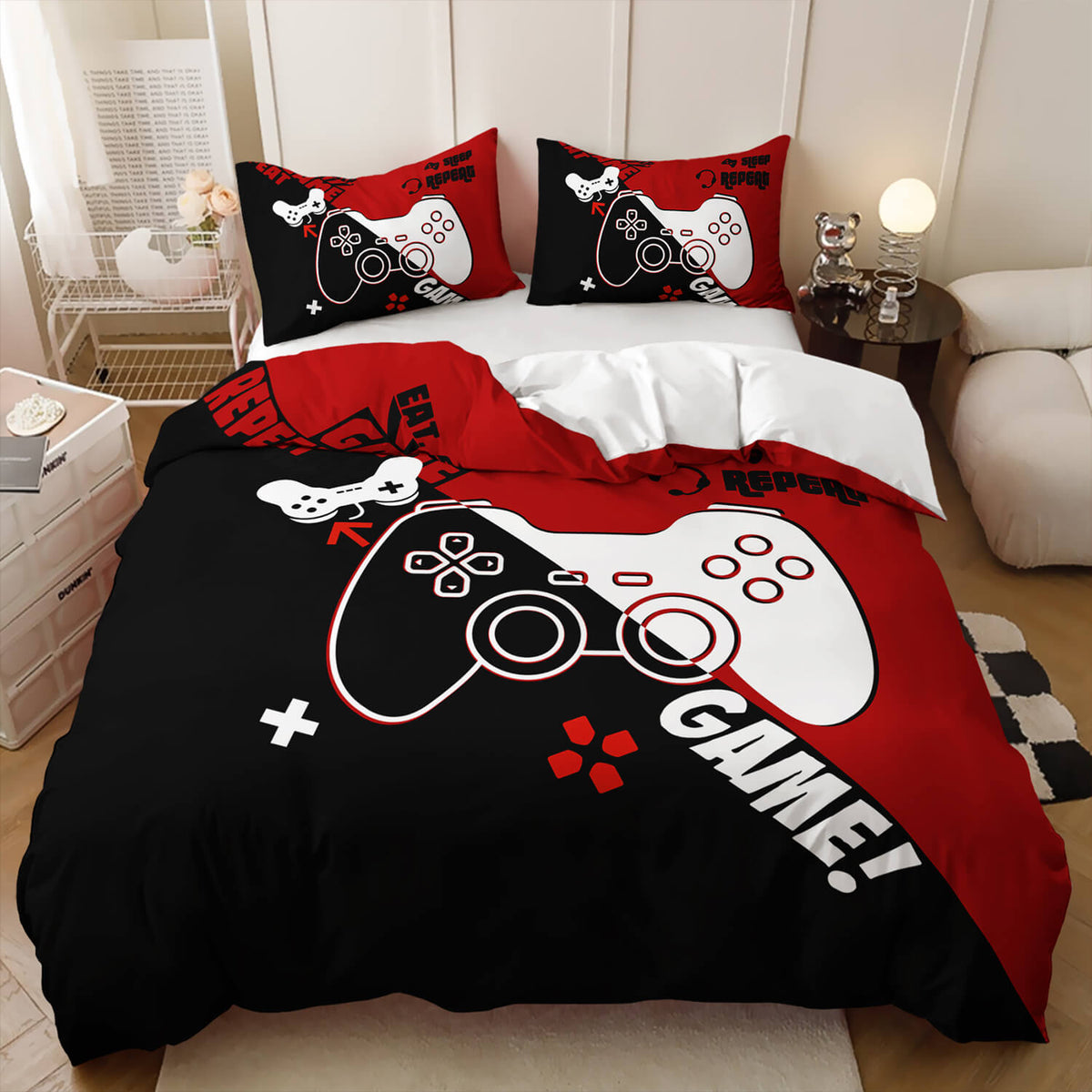 Gaming console bedroom bedding