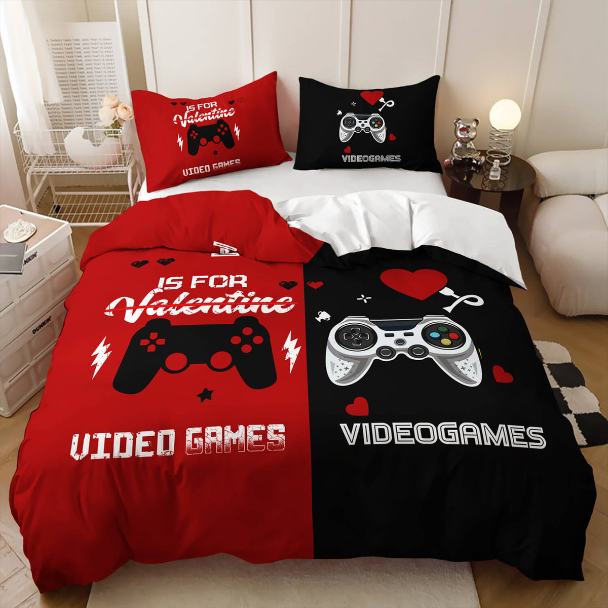 Kids console gaming quilt cover