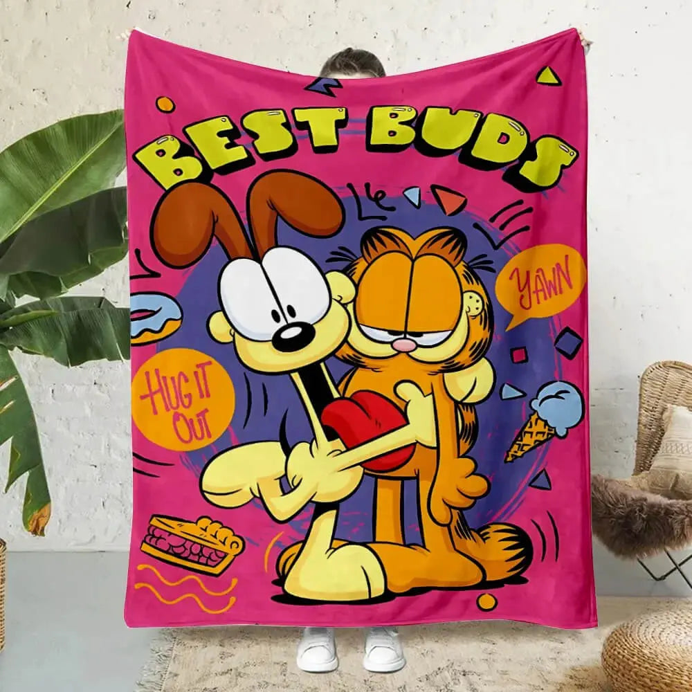 Garfield & Odie Kids Throw Blanket Zirconic