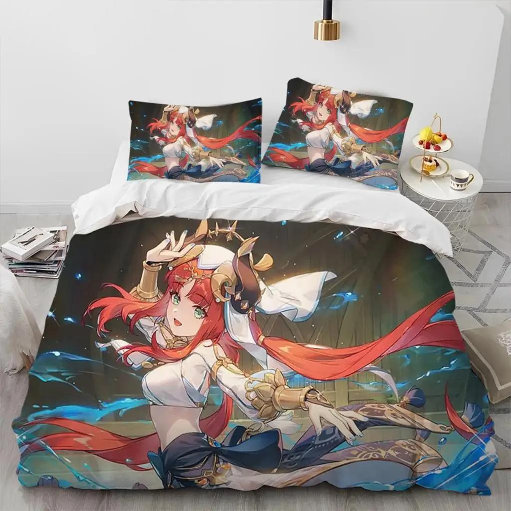 Raiden Shogun Genshin Impact bedding soft fabric