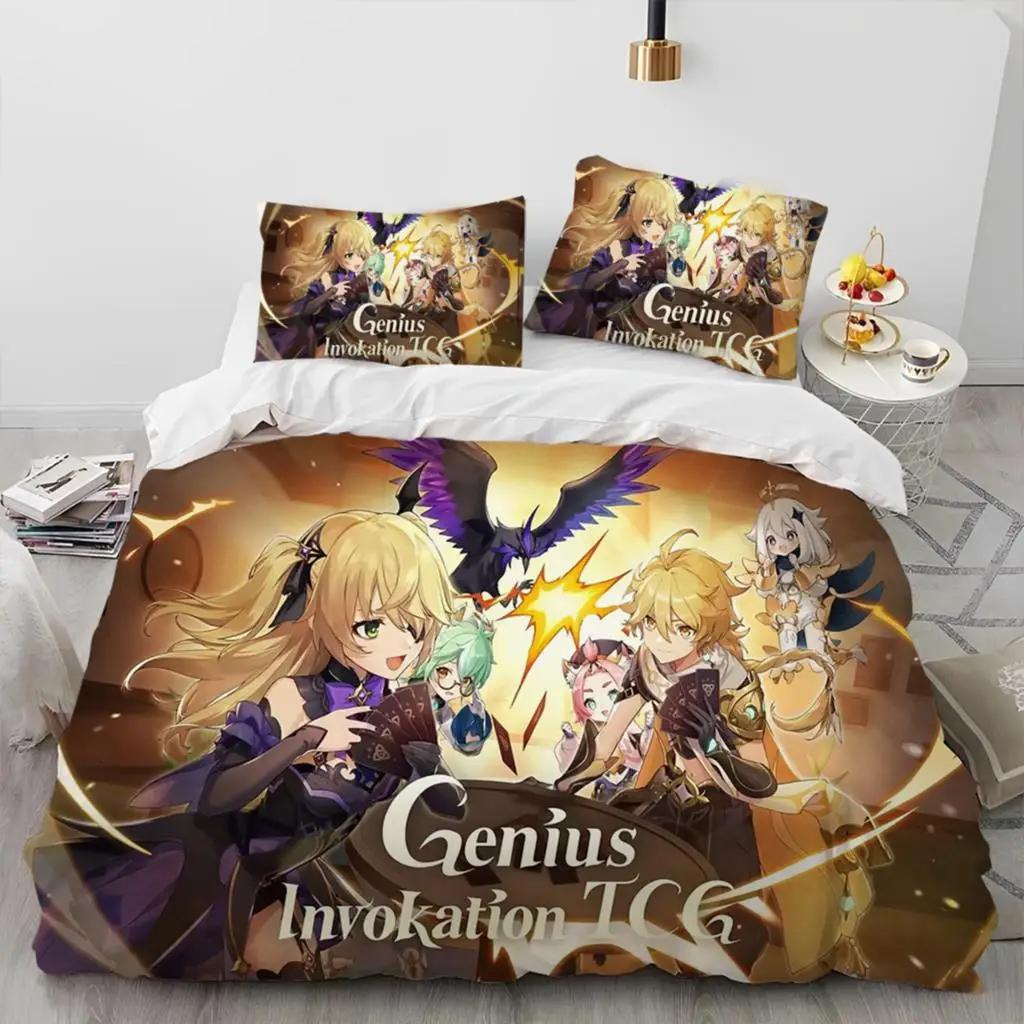 Zhongli Genshin Impact bedding set for boys & girls room makeover