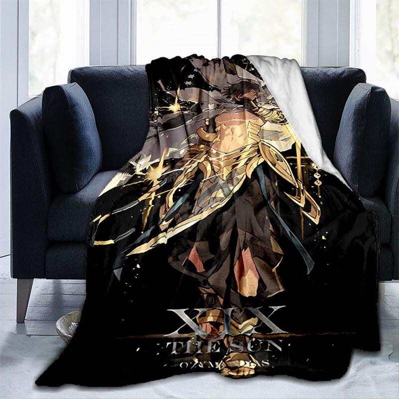 Soft anime throw blanket gaming room decor