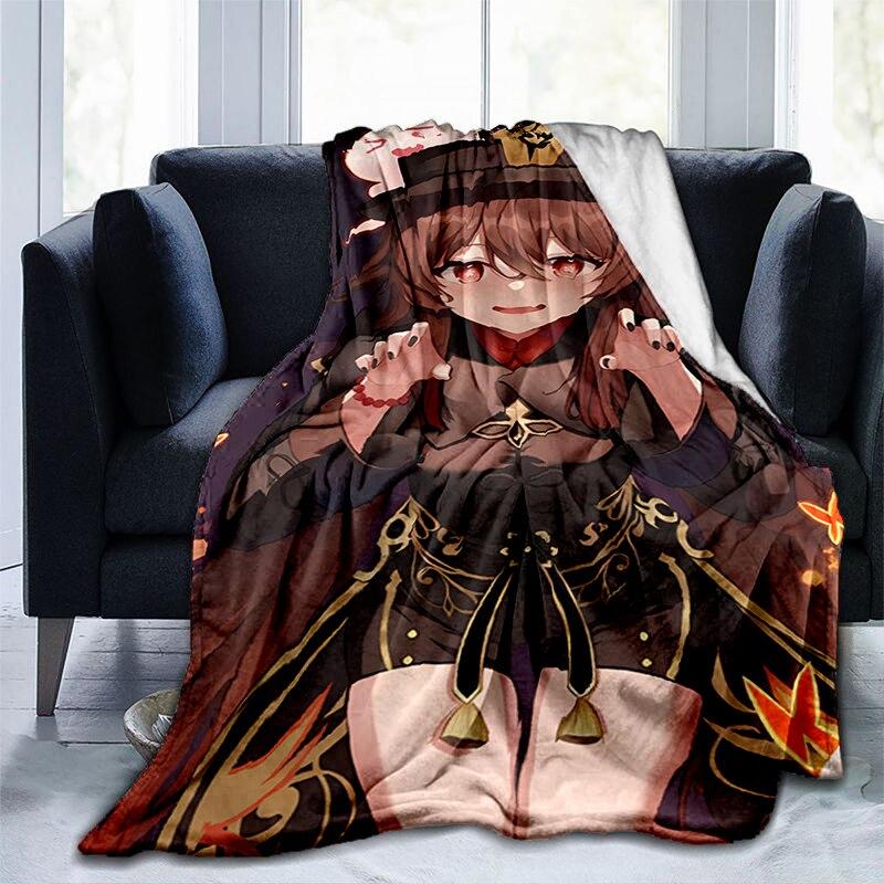Genshin Impact cartoon blanket cozy throw