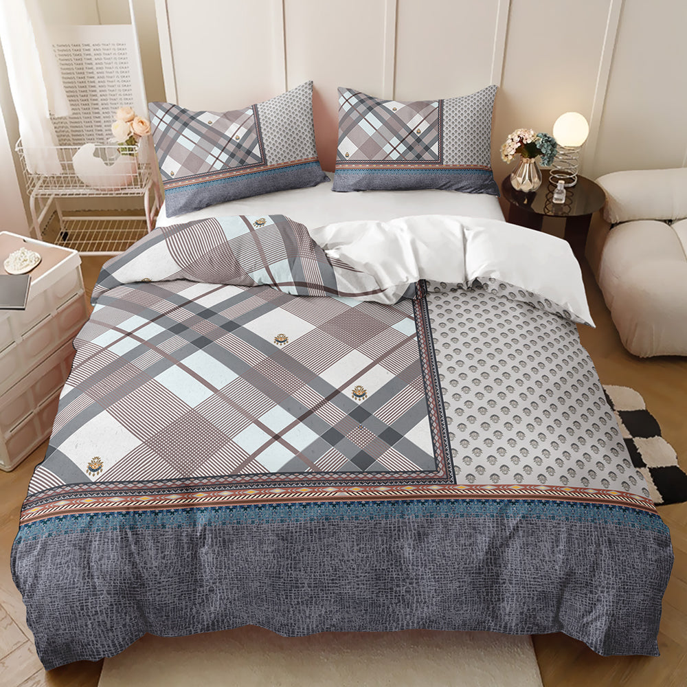 Geometric duvet cover for bedroom