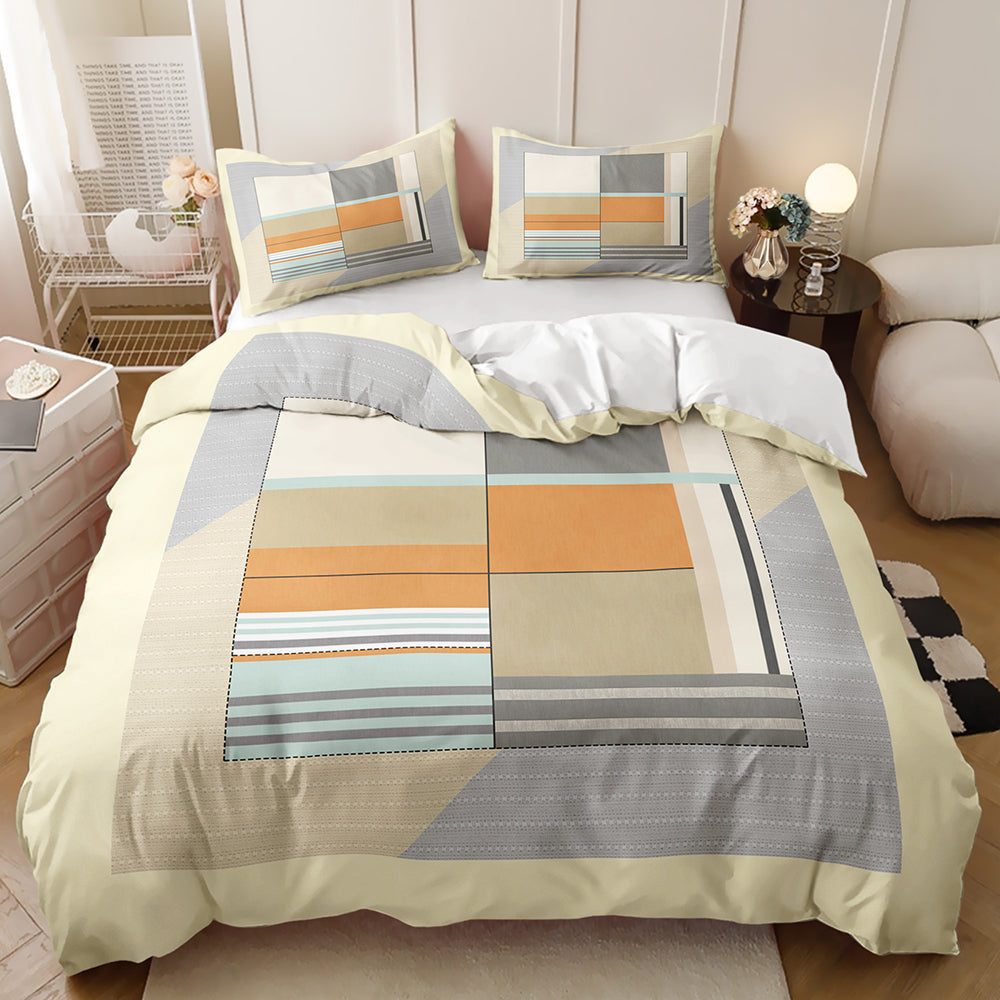 Abstract pattern duvet cover Modern geometric bedroom decor