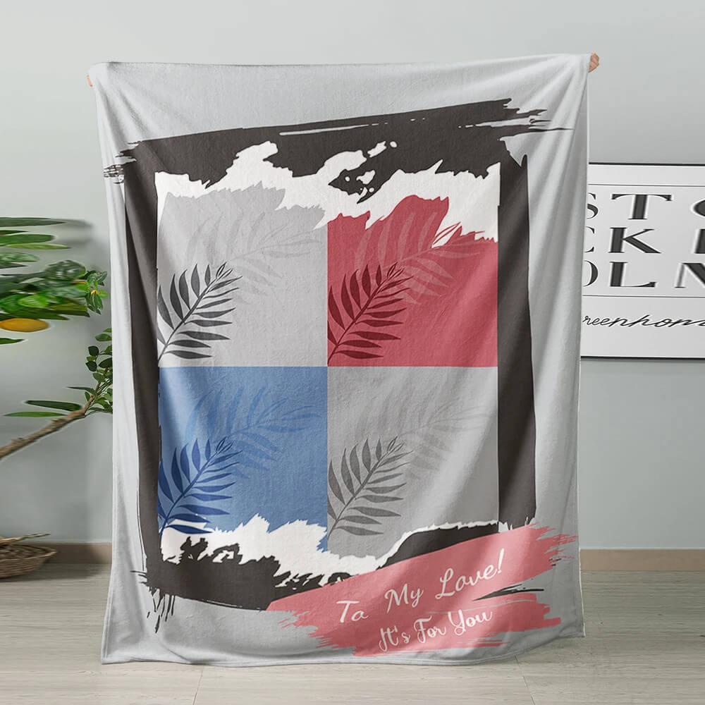 Abstract geometric blanket for modern interior design