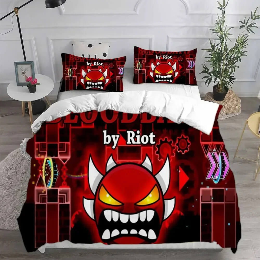 3D digital print Geometry Dash bedding set