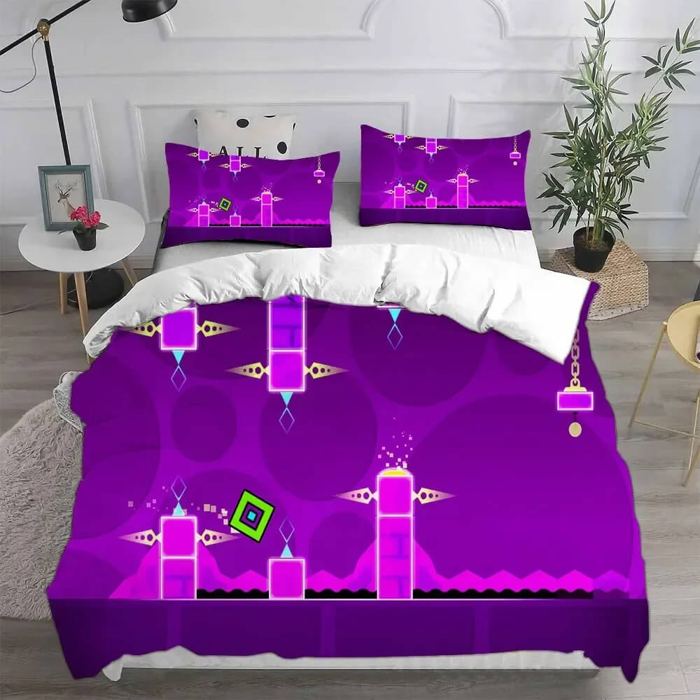 Colorful 3D gaming bedding set for teens
