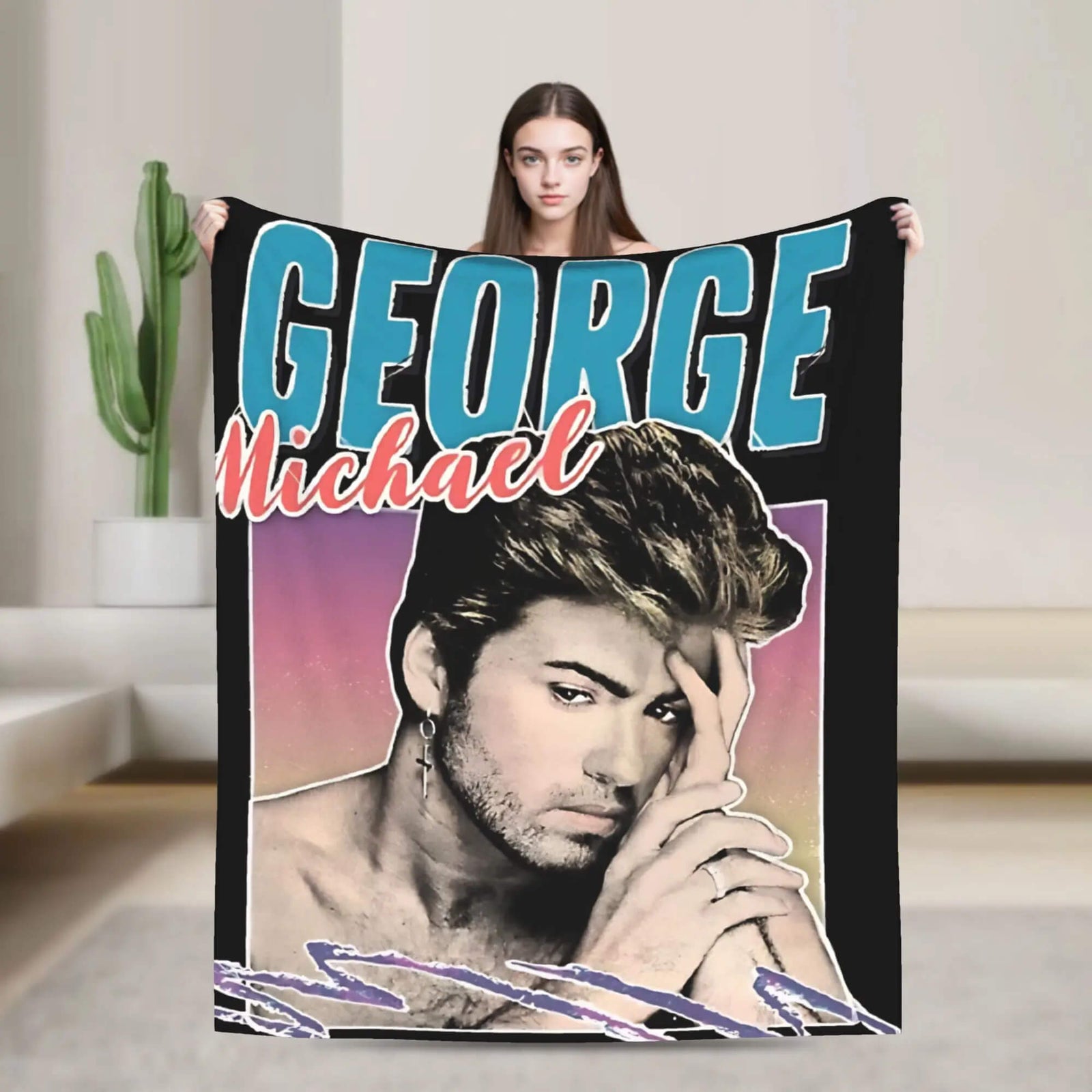 Music themed blanket living room