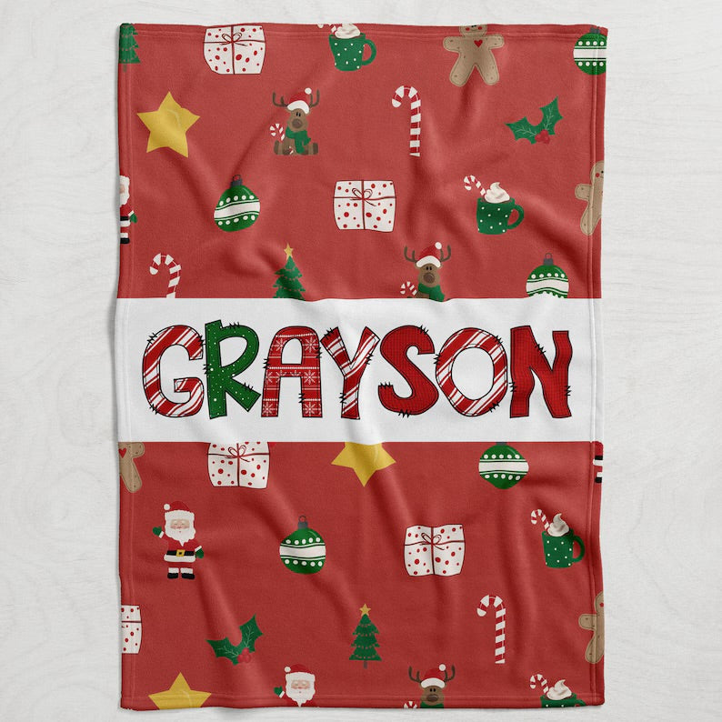 Gingerbread Christmas blanket