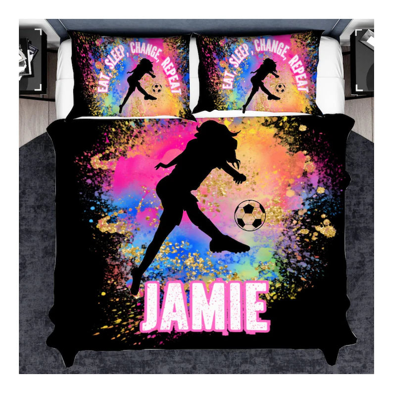 Girls Custom soccer bedroom sets