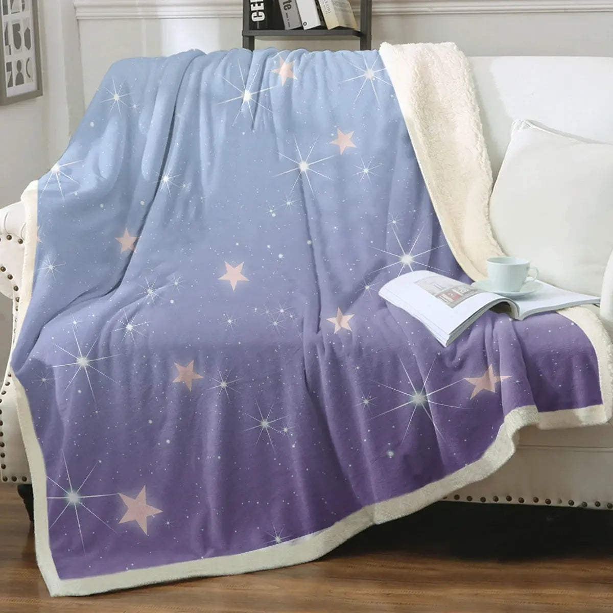 Glitter Stars Throw Blanket My Store