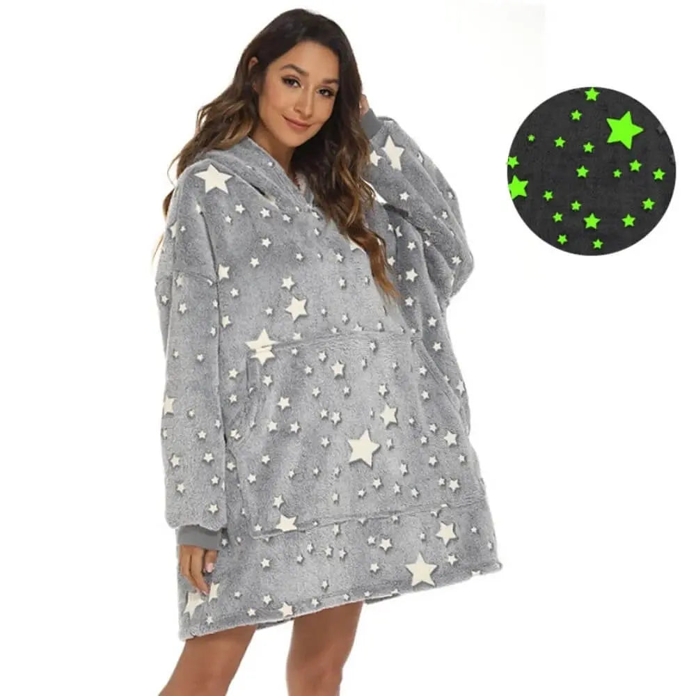 Glowing Hoodie | Oversized Wearable Blanket | Hooded Blanket | Hoodie Blanket