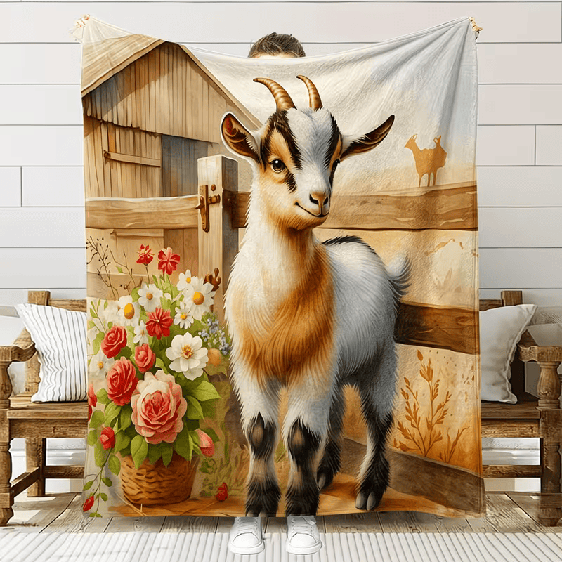 soft goat kids blanket for couch decor