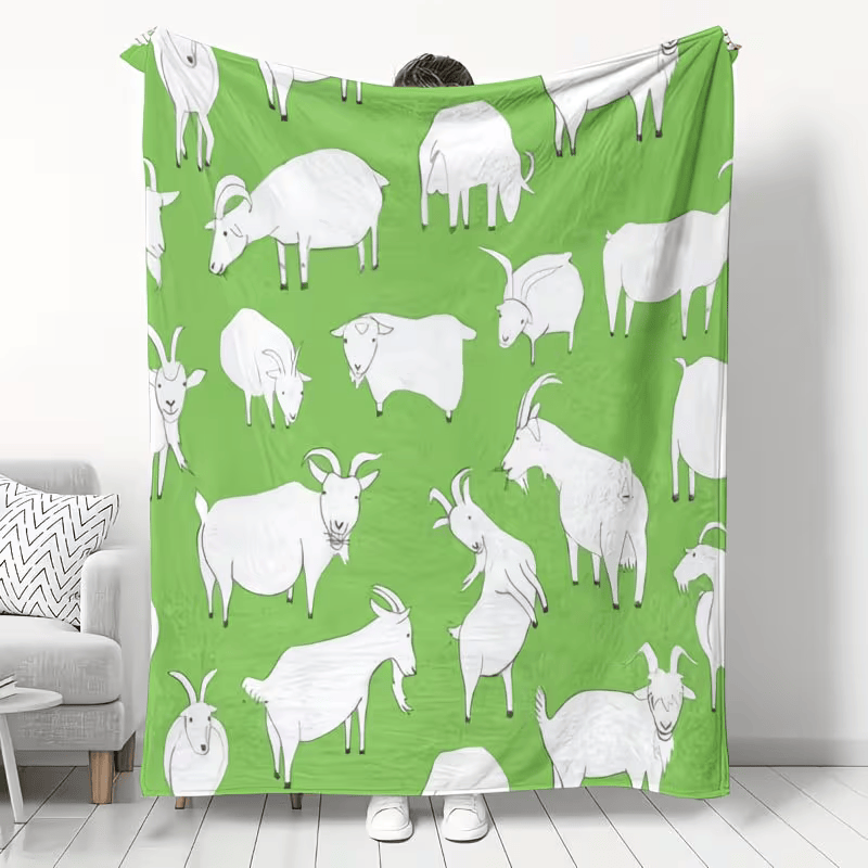 goat animal blanket for bedroom