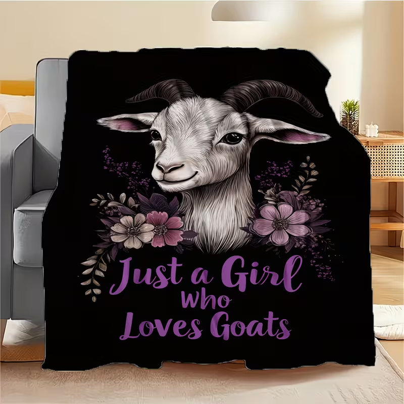 farmhouse goat blanket for rustic decor