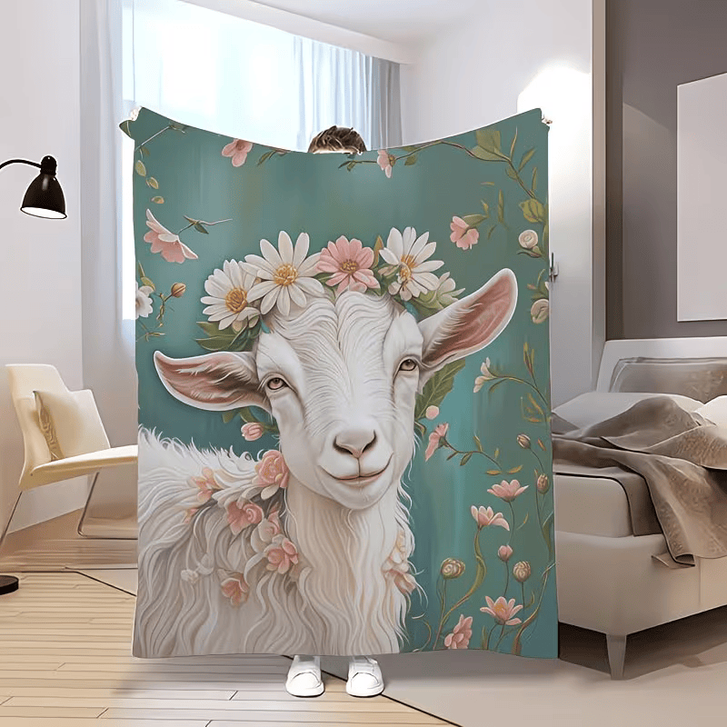 rustic goat blanket for bedroom decor