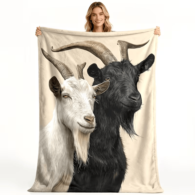 soft plush goat throw blanket for couch