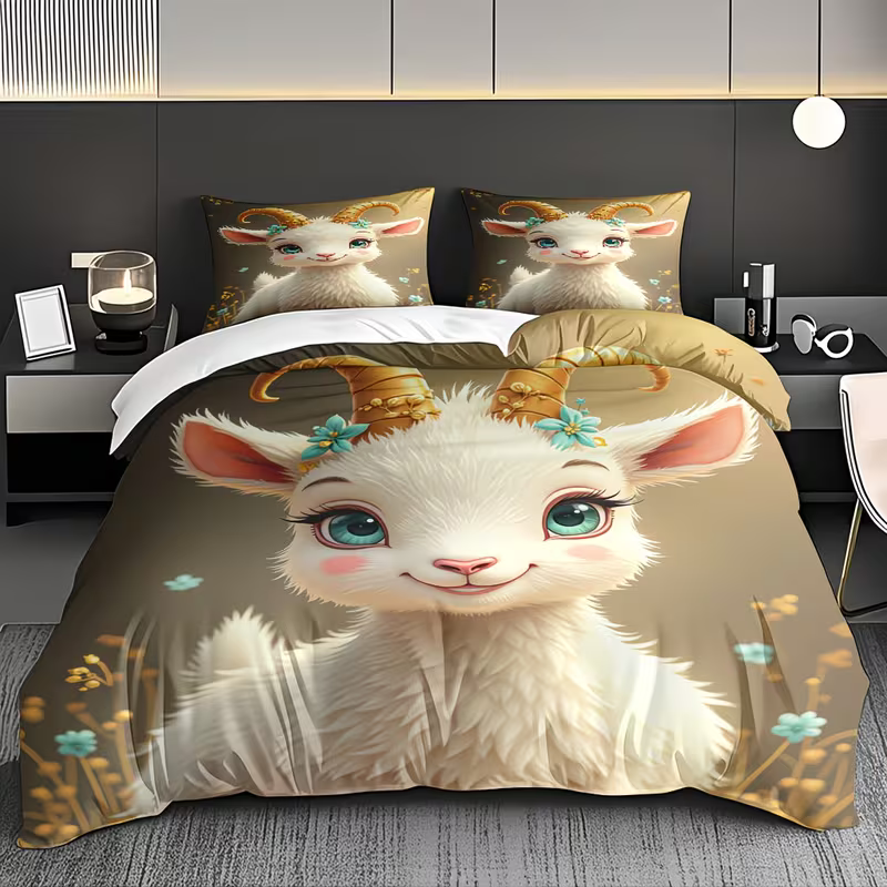 goat rustic bedroom decor bedding