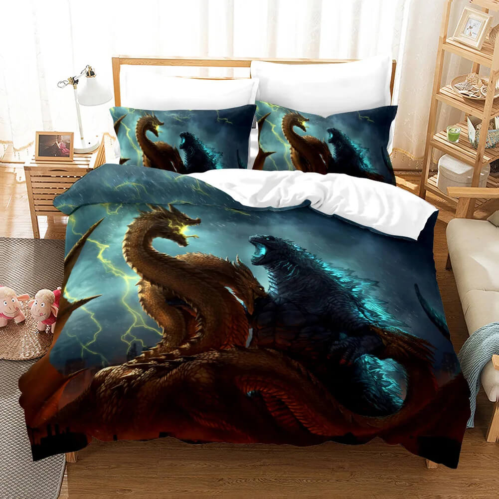 monster Godzillas duvet cover design