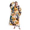 Golden Fur Dog Long Hoodie Blanket