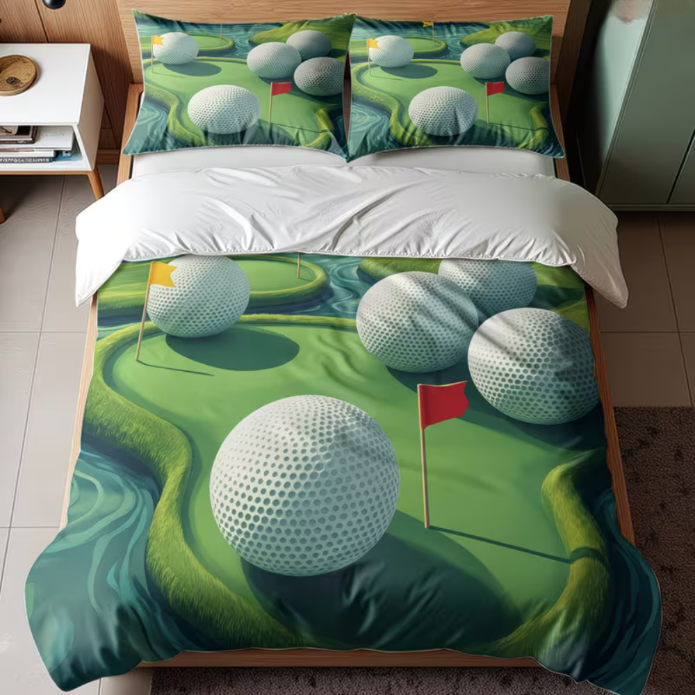 golf bedding vibrant print