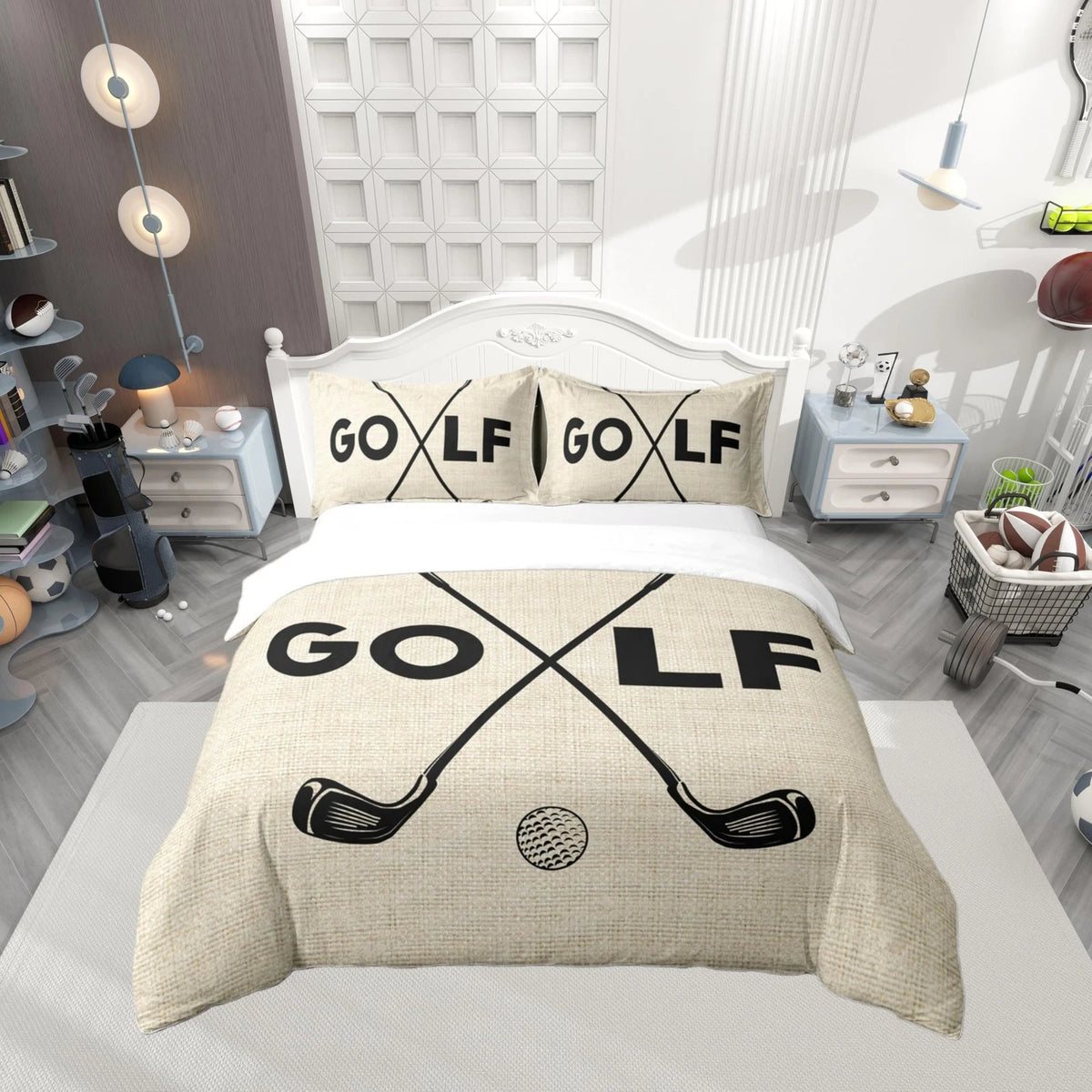 golf bedroom decor bedding