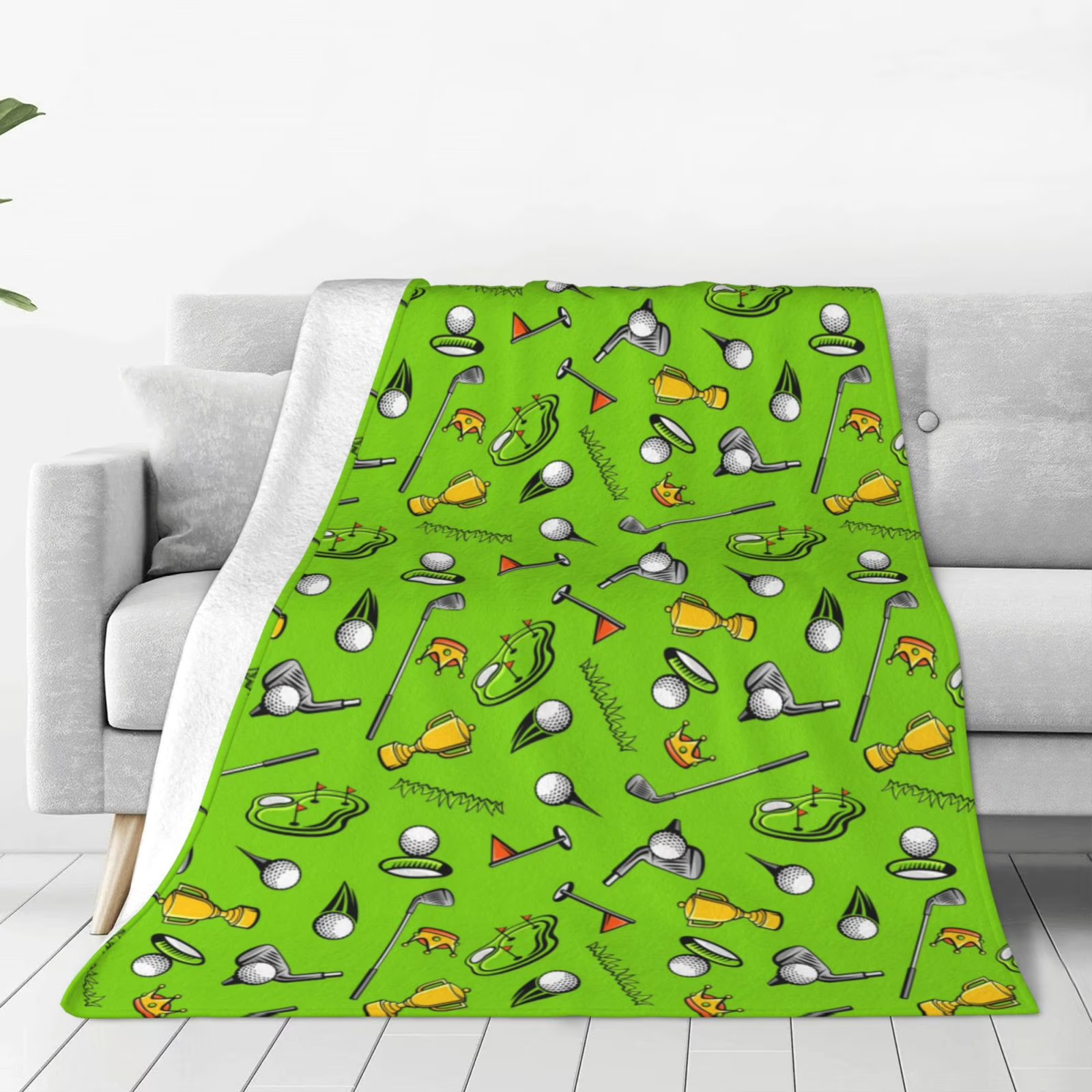 golf themed blanket for sports lovers