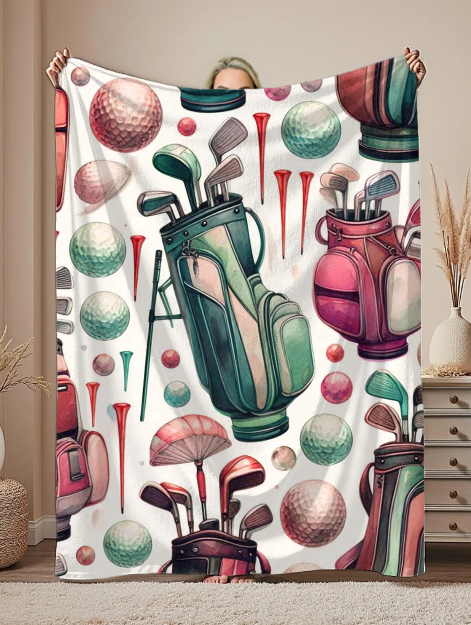 lightweight golf throw blanket for travel