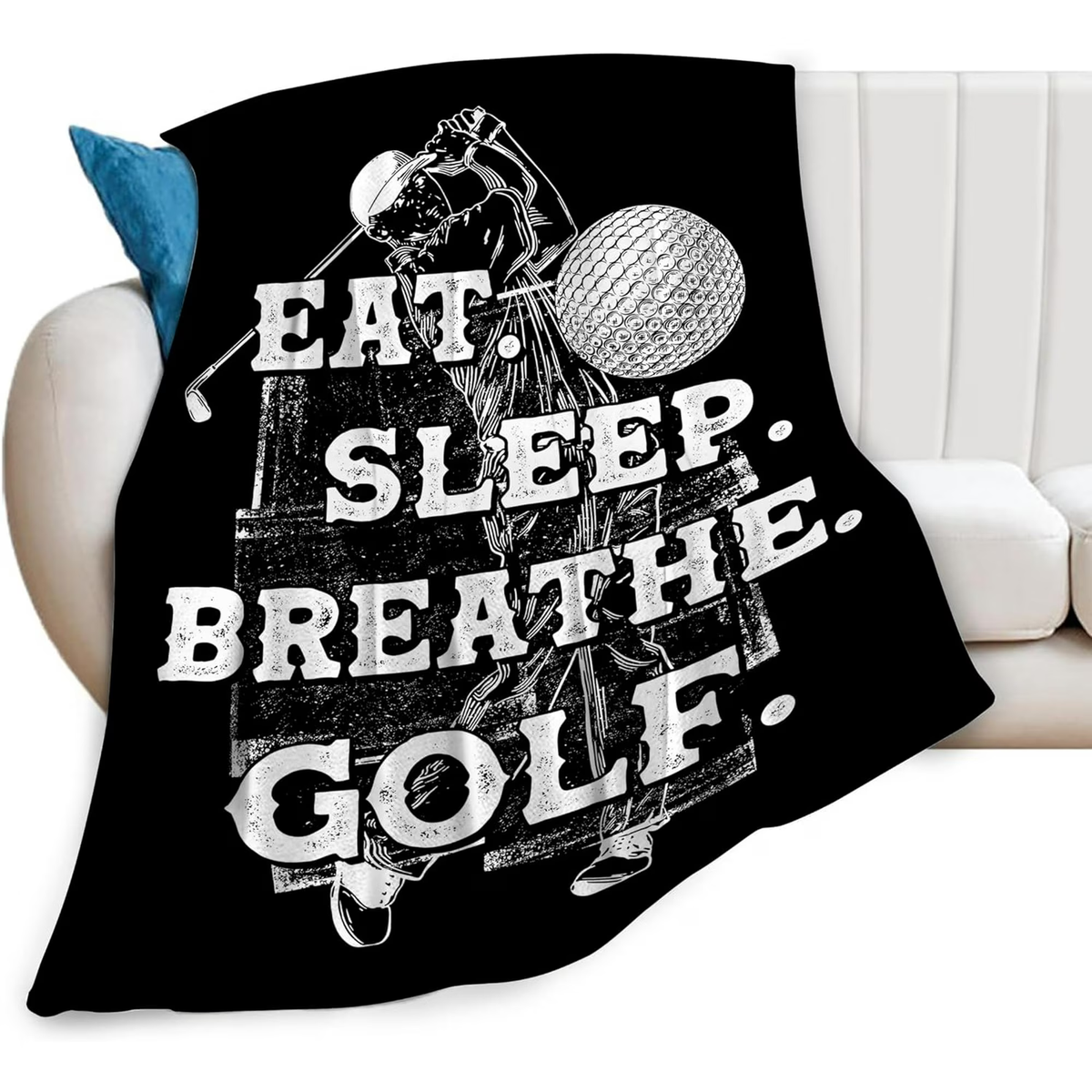 soft flannel sports blanket for golfers