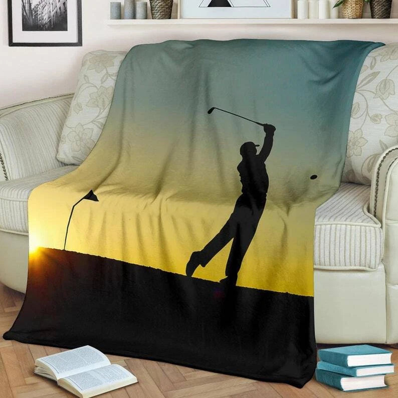 golf fan gift soft flannel blanket