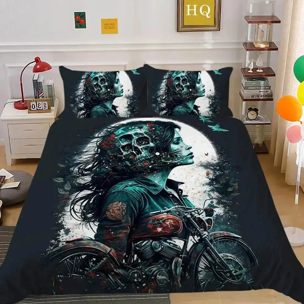 Gothic Skull Angle Duvet Cover