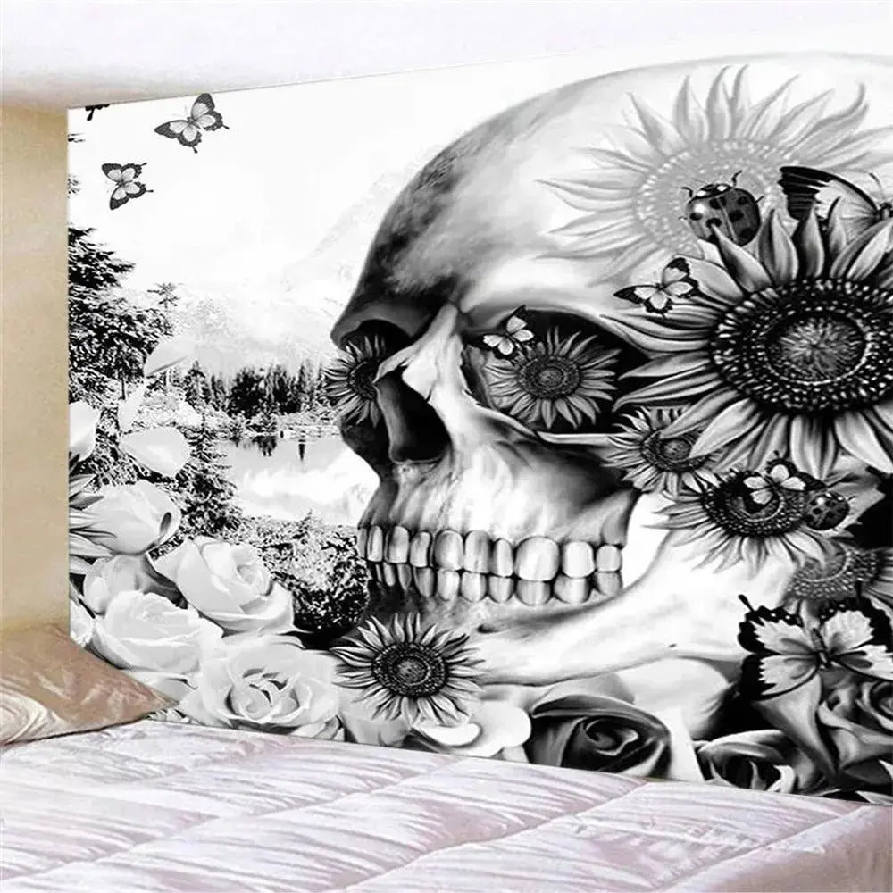 Gothic Skull Wall Hanging Zirconic
