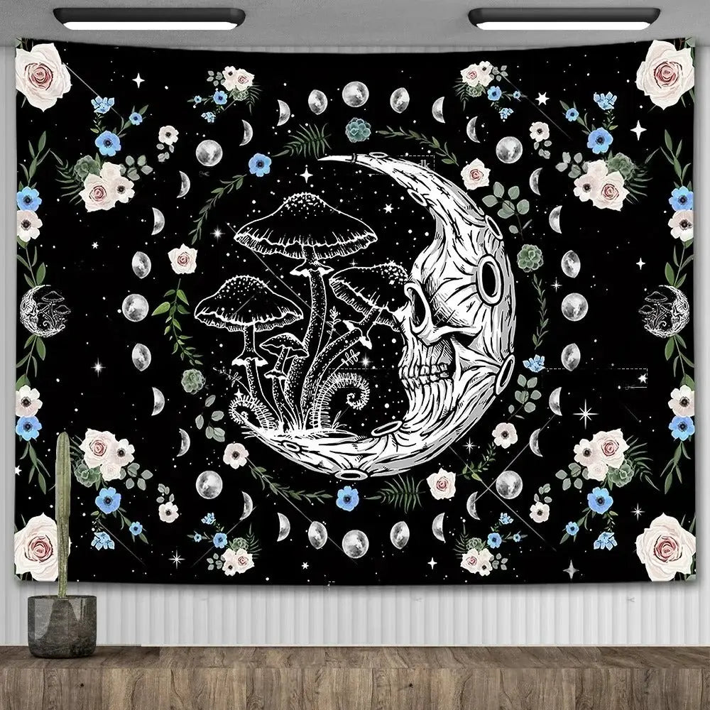 Gothic Skull With Butterfly Woven Throw (Copy) Zirconic