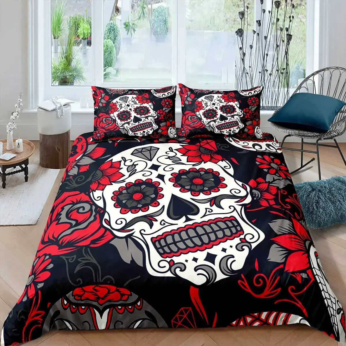 Gothic Sugar Skull Doona Cover