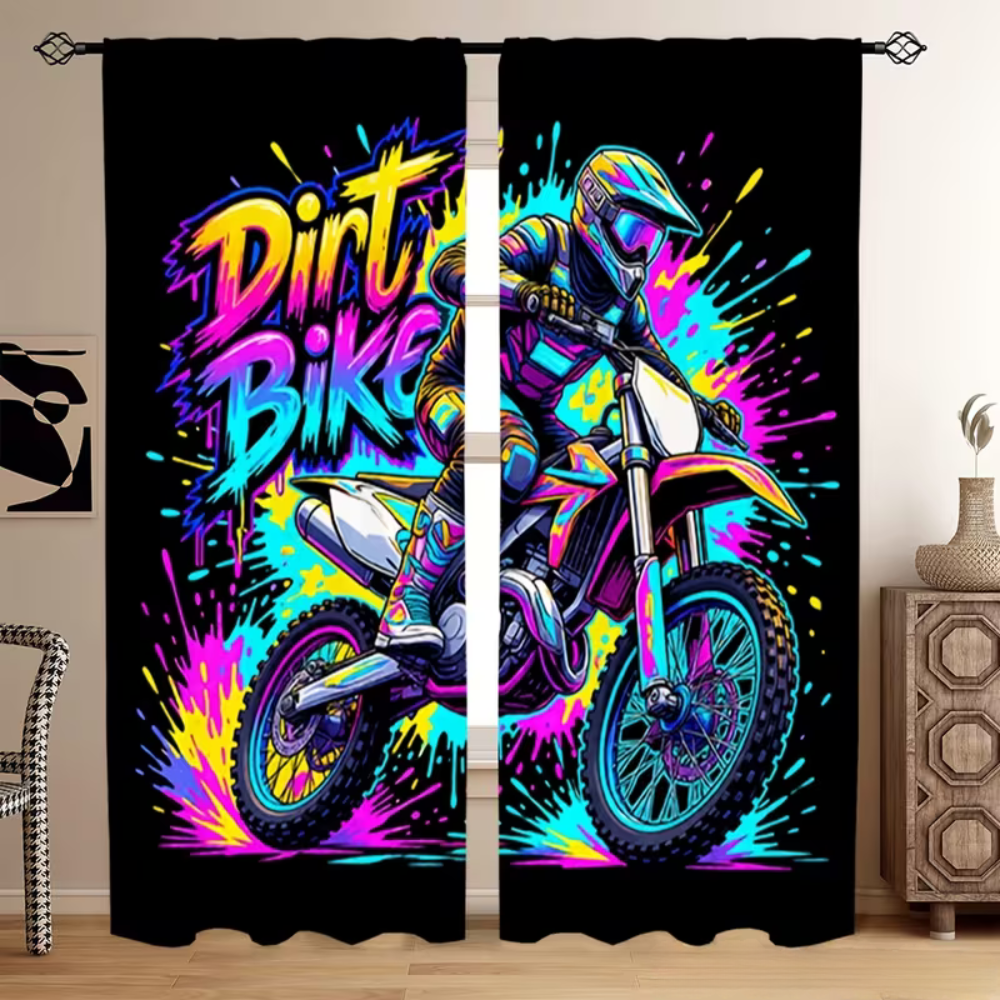 extreme sports curtains for boys room