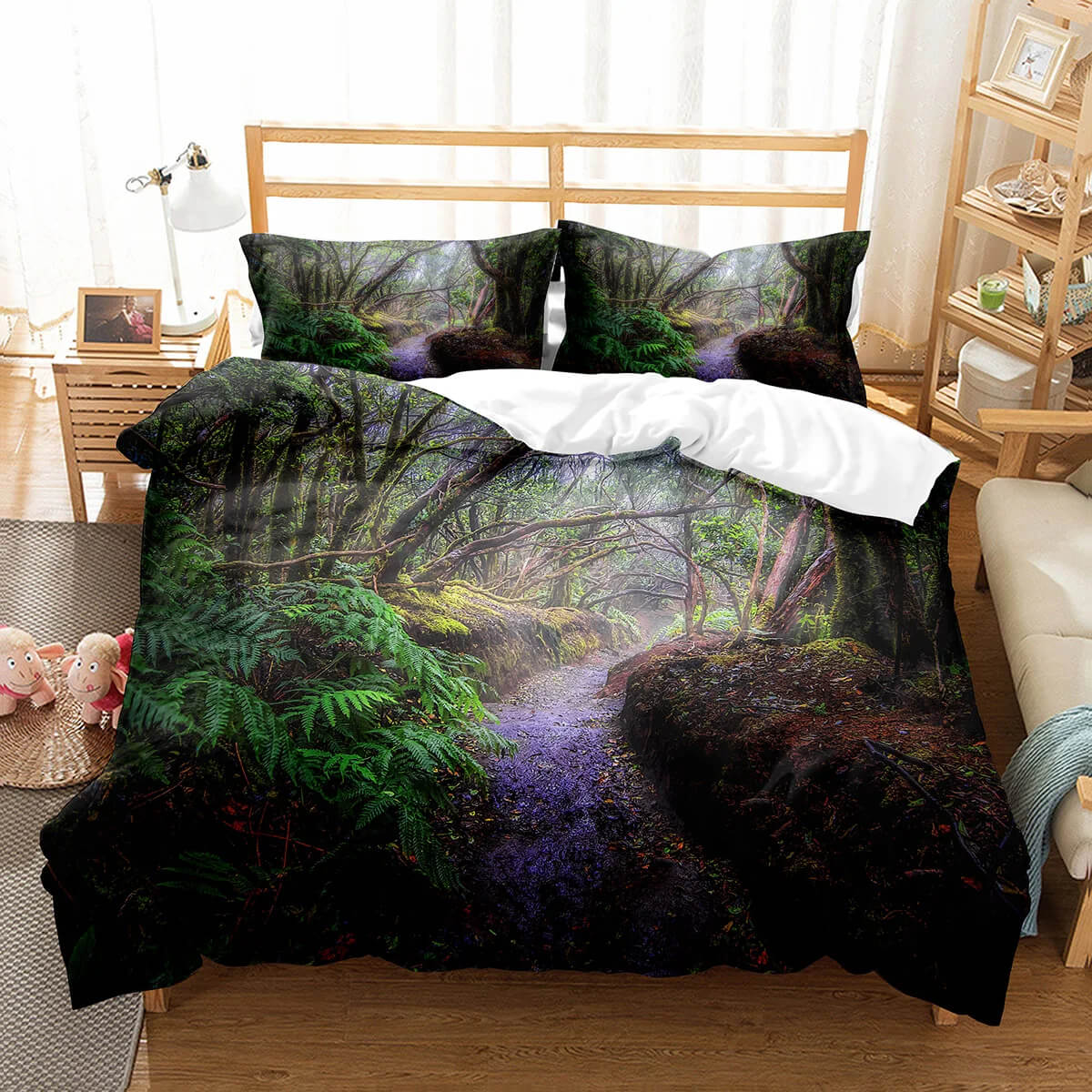 Green jungle bedding queen size bed