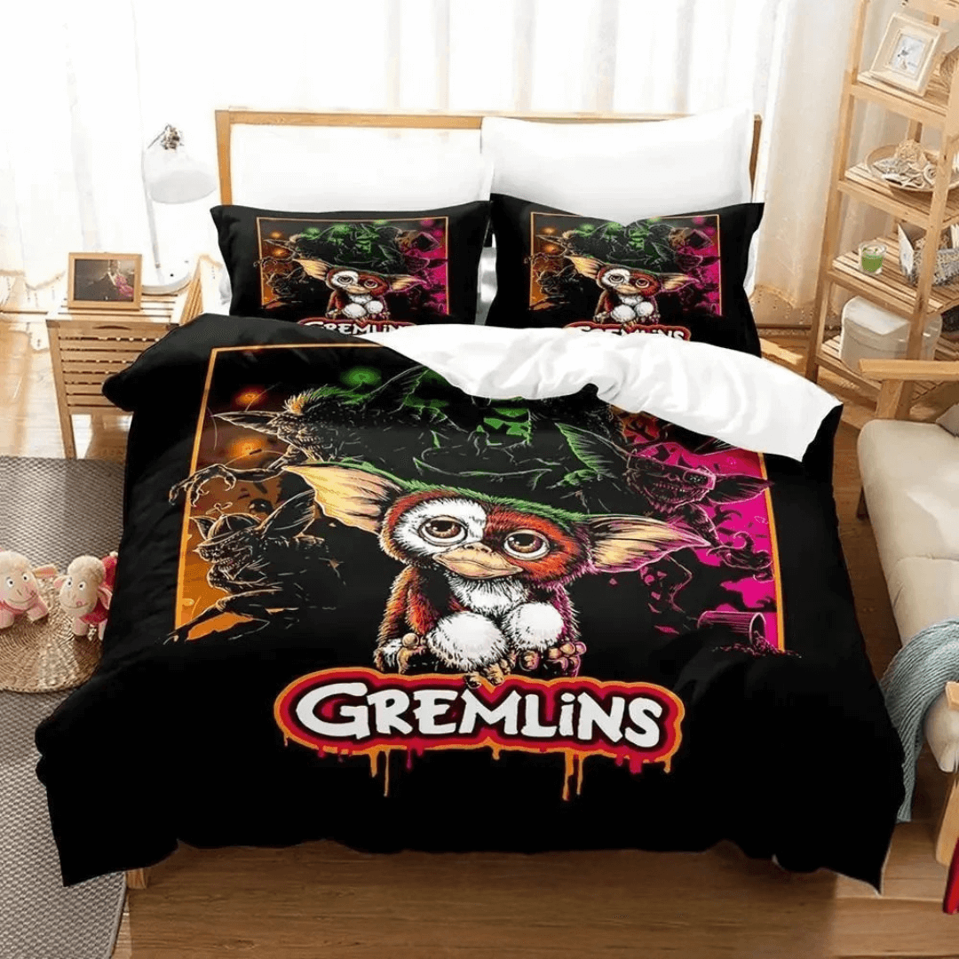 Cozy Gremlins 3D doona cover for family bedroom