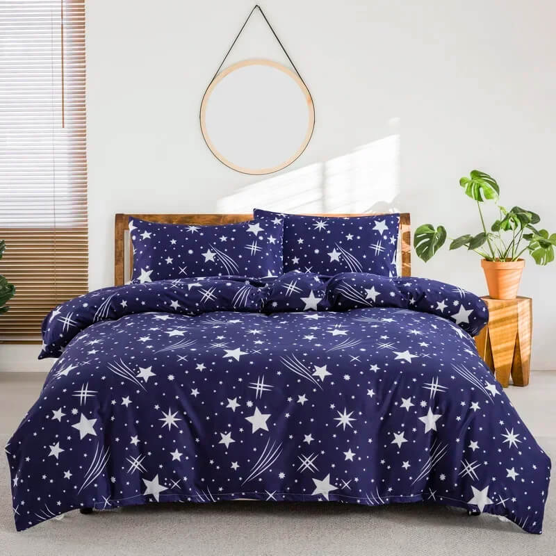 Star print bedding elegant bedroom
