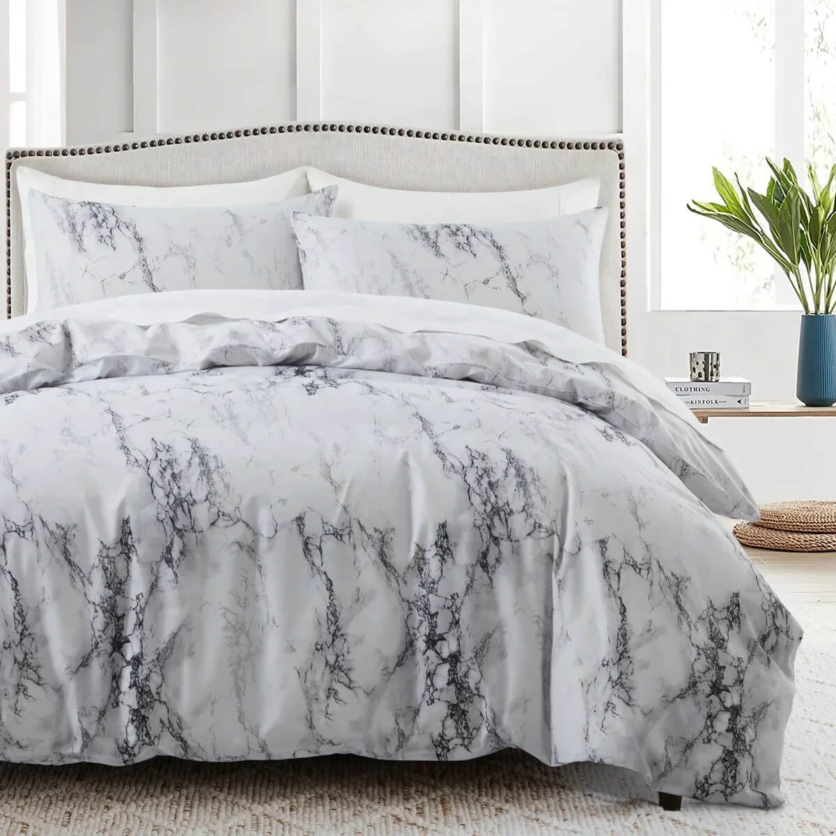 Marble design quilt cover for bedroom makeover