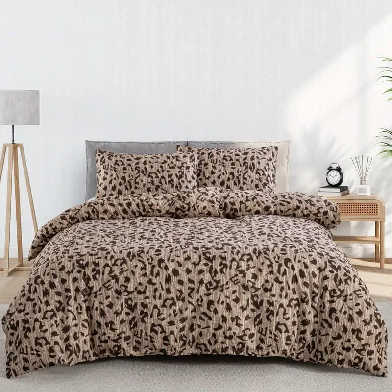 Leopard print duvet cover for bedroom