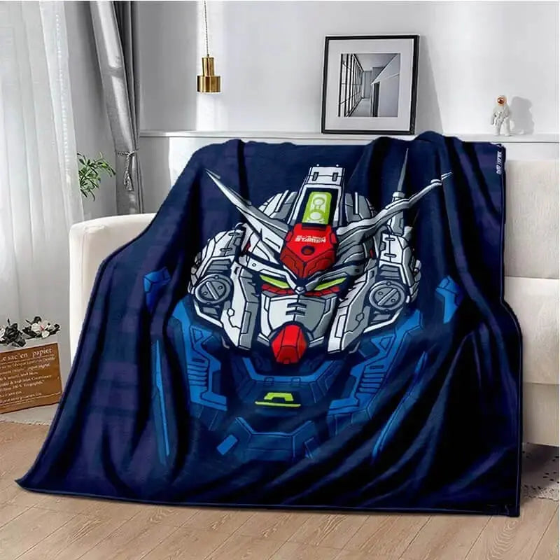 Gundam Cartoon Anime Throw Blanket