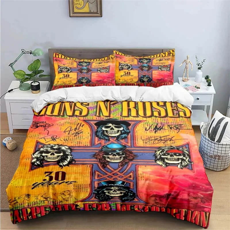 Guns N’ Roses retro bedding set